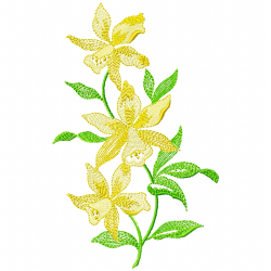 Flowers And Tree Embroidery Design 1